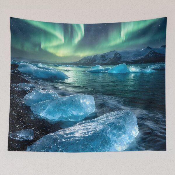 Item preview, Northern Lights Over Icy Shore designed and sold by Yomere.