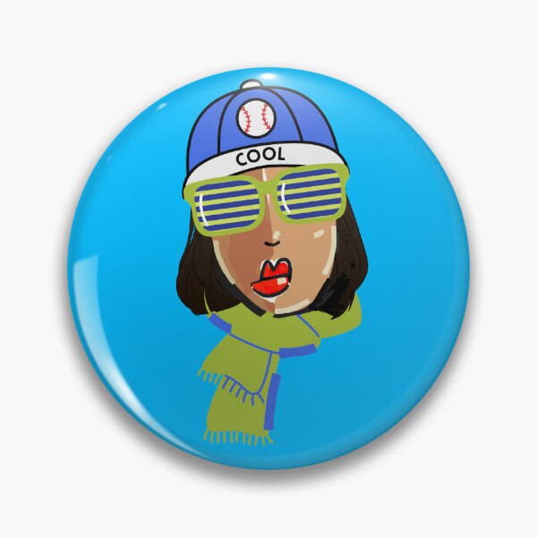 Item preview, Cool Girl with Baseball Cap – Minimal Pop Art Face Illustration designed and sold by baskamade.