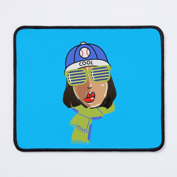 Item preview, Cool Girl with Baseball Cap – Minimal Pop Art Face Illustration designed and sold by baskamade.