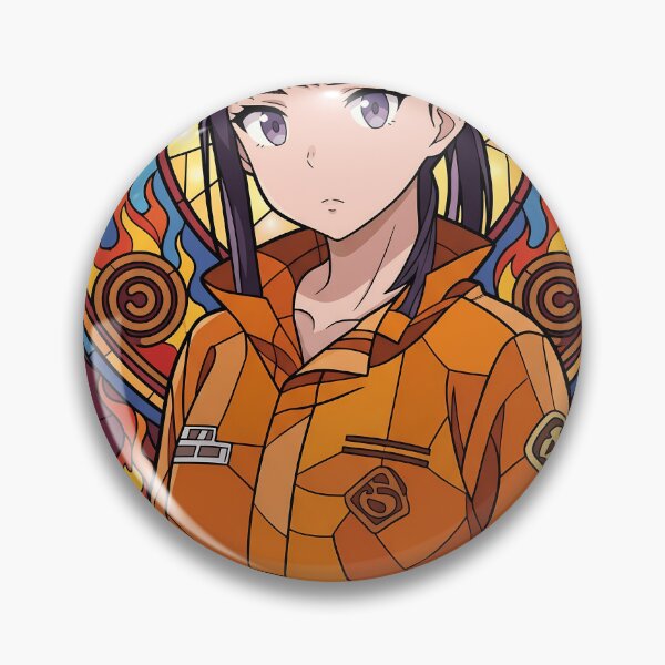 Item preview, Oze Maki Fire Force Orange Flame Stained Glass designed and sold by mildaclairmo.
