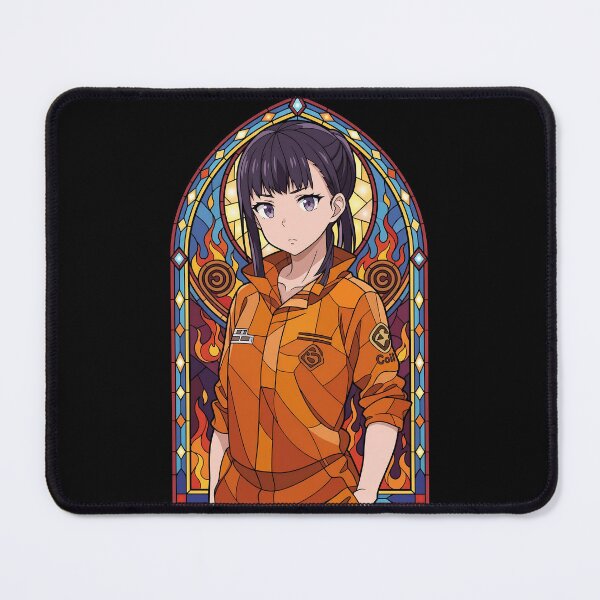 Item preview, Oze Maki Fire Force Orange Flame Stained Glass designed and sold by mildaclairmo.