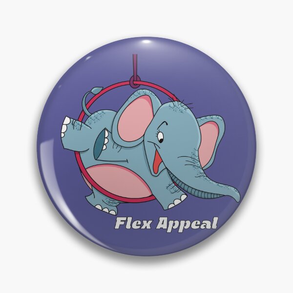 Item preview, Flex Appeal | Funny Flexible Elephant on Aerial Hoop  designed and sold by Becky-Poppins.