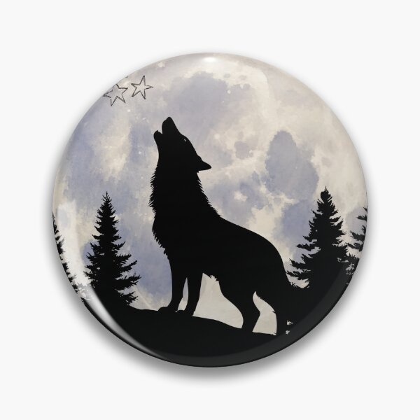 Item preview, Howling Wolf Under the Moon | Wild Nature Art designed and sold by CREATIVE HIVE.