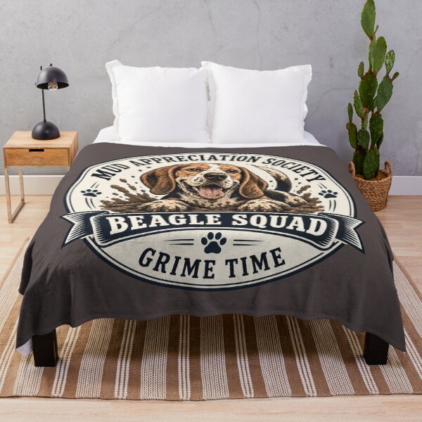 Item preview, Mud Appreciation Society - Beagle Squad - Grime Time/Funny Beagle Dog Badge Logo designed and sold by Halejo68.