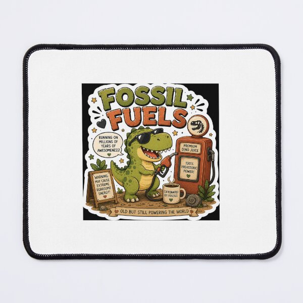 Item preview, Fossil Fuels Funny Cute Dinosaur Sticker designed and sold by BrainBuckets.