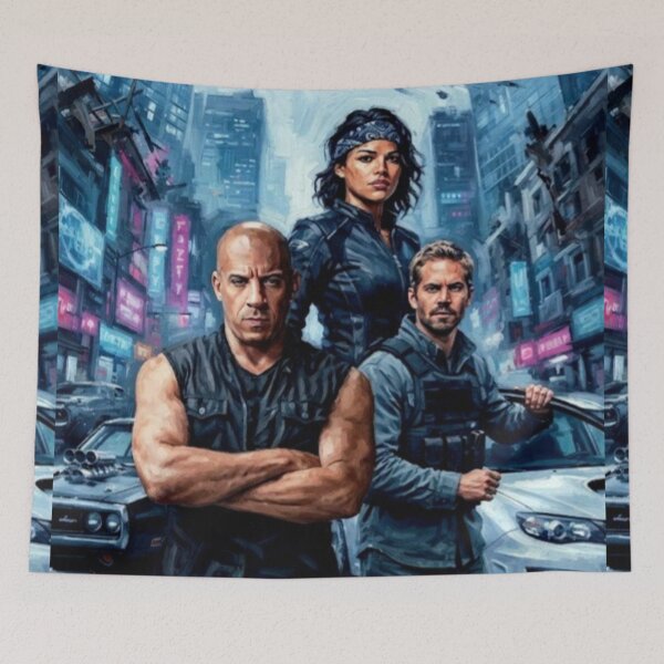 Item preview, Furious 7 Action Thriller Fine Art Tribute designed and sold by Art's Diner.