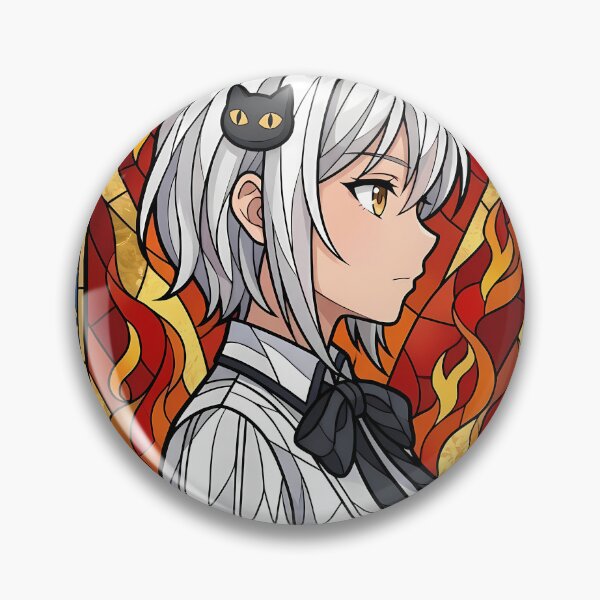 Item preview, Koneko Toujou High School DxD Flame Stained Glass Profile designed and sold by mildaclairmo.