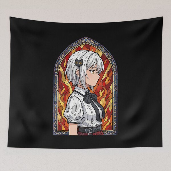 Item preview, Koneko Toujou High School DxD Flame Stained Glass Profile designed and sold by mildaclairmo.