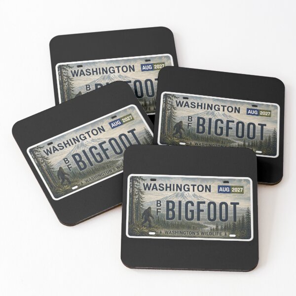 Item preview,  Bigfoot Washington License Plate | Pacific Northwest Sasquatch Decor designed and sold by Swanny's Custom T-shirt and Gift Designs.