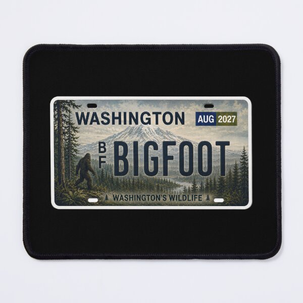 Item preview, Bigfoot Washington License Plate | Pacific Northwest Sasquatch Decor designed and sold by Swanny's Custom T-shirt and Gift Designs.