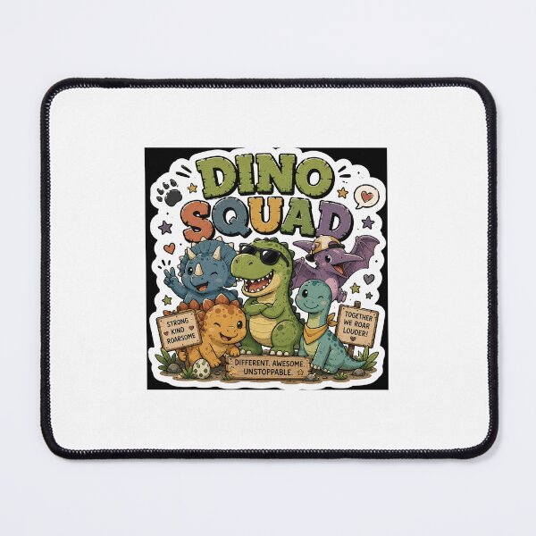 Item preview, Dino Squad Cute Dinosaur Friends Sticker designed and sold by BrainBuckets.