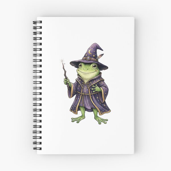 Item preview,  Halloween Frog Wizard in Purple Hat and Wand Cute Magic Fantasy designed and sold by SOUFIANE1991.