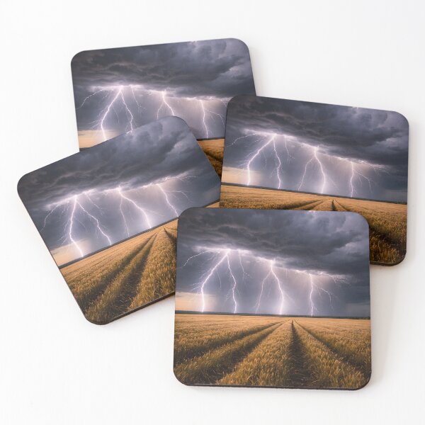 Item preview, Lightning Storm Over Golden Wheat Field designed and sold by Yomere.