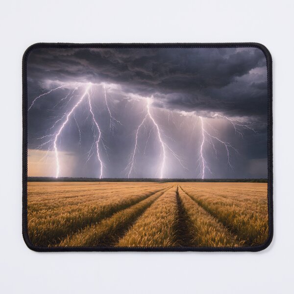 Item preview, Lightning Storm Over Golden Wheat Field designed and sold by Yomere.