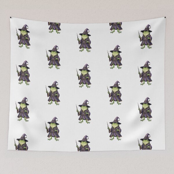 Item preview,  Halloween Frog Wizard in Purple Hat and Wand Cute Magic Fantasy designed and sold by SOUFIANE1991.