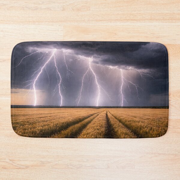 Item preview, Lightning Storm Over Golden Wheat Field designed and sold by Yomere.
