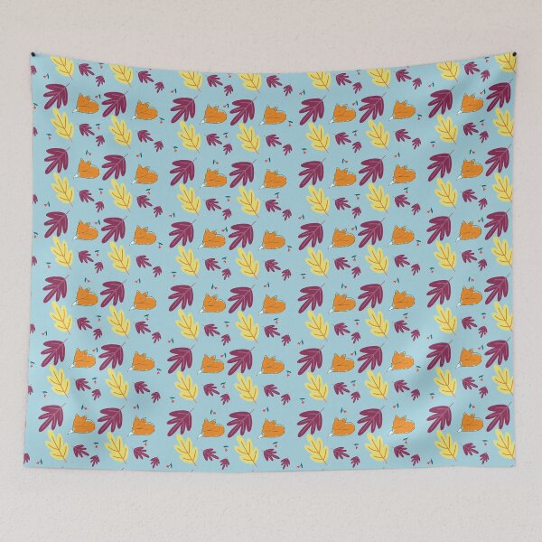 Item preview, Sleeping Foxes and Autumn Leaves Pattern designed and sold by Vac1.
