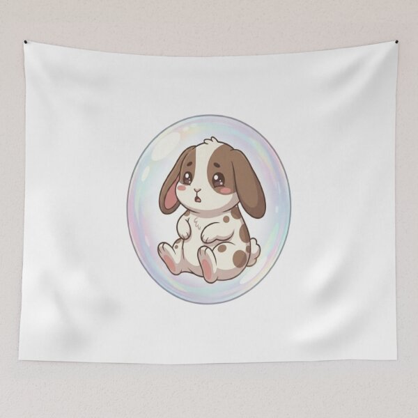 Item preview, Cute Bunny Inside Soap Bubble designed and sold by Ella_Sketch.