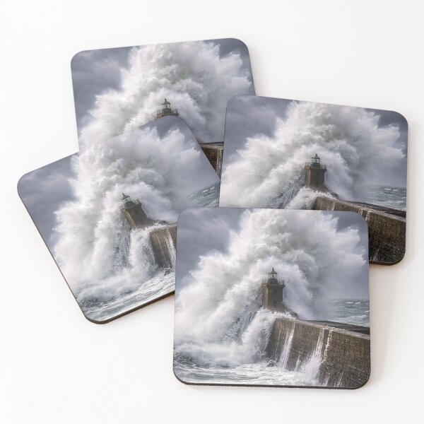 Item preview, Storm Waves Crashing Over Lighthouse designed and sold by Yomere.