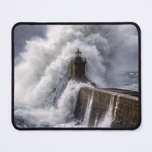Item preview, Storm Waves Crashing Over Lighthouse designed and sold by Yomere.