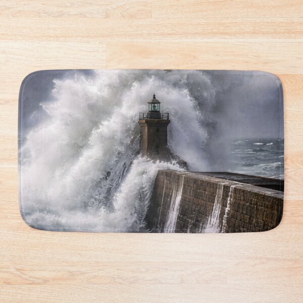 Item preview, Storm Waves Crashing Over Lighthouse designed and sold by Yomere.