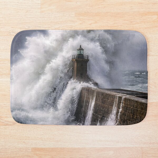 Item preview, Storm Waves Crashing Over Lighthouse designed and sold by Yomere.