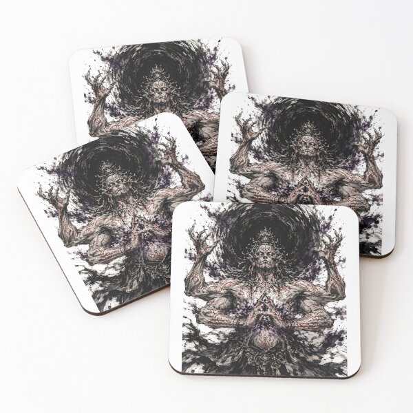 Item preview, Four Armed Demon King Japanese Ritual Ink Art designed and sold by MouradStudio.