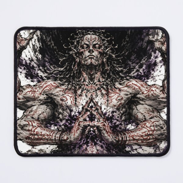 Item preview, Four Armed Demon King Japanese Ritual Ink Art designed and sold by MouradStudio.