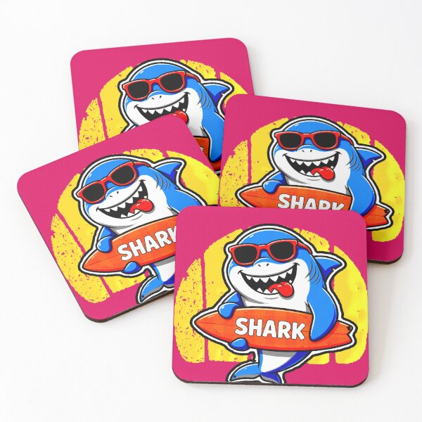 Item preview, Surfer Shark | Shark with Surfboard Kawaii Summer Design designed and sold by AstronautMerch.