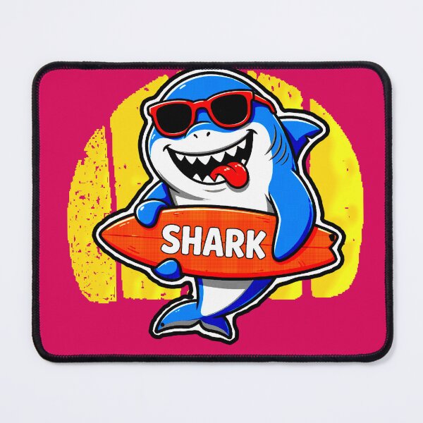 Item preview, Surfer Shark | Shark with Surfboard Kawaii Summer Design designed and sold by AstronautMerch.