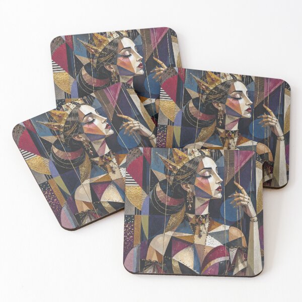 Item preview, Marionette Queen, a puppet on a string painting. designed and sold by GalleryKauffeld.