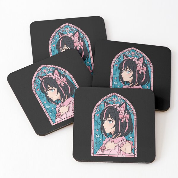 Item preview, Eishin Flash Uma Musume Sweet Pink Stained Glass Portrait designed and sold by mildaclairmo.