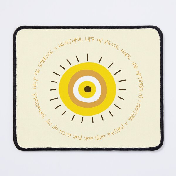 Item preview, Evil Eye Mantra for Health and Hope - Yellow Eye designed and sold by TheThankfulTyne.