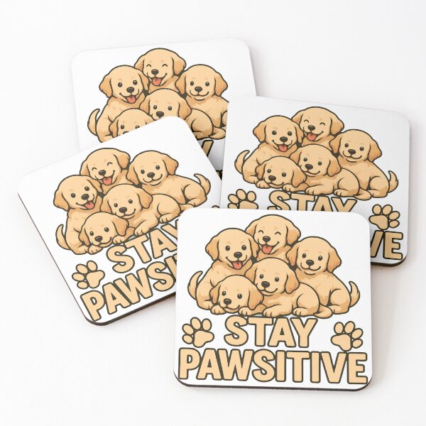 Item preview, Cute Puppies Stay Pawsitive Dog Lover Design designed and sold by GiaoCalonas.