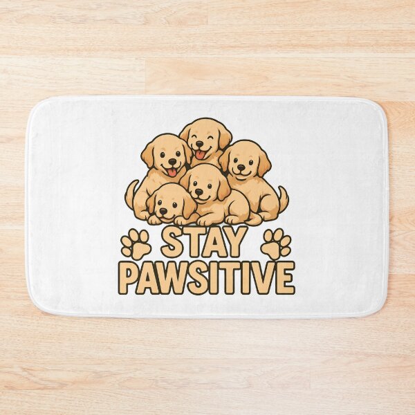 Item preview, Cute Puppies Stay Pawsitive Dog Lover Design designed and sold by GiaoCalonas.