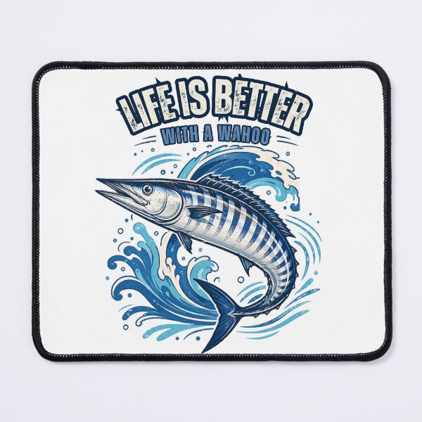 Item preview, Life Is Better with A Wahoo T-Shirt, Funny Saltwater Fishing Gift, Wahoo Fish Angler Graphic Tee, Offshore Fishing Shirt designed and sold by OUICHA.