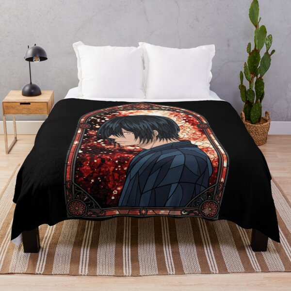 Item preview, Benimaru Shinmon Fire Force Side Profile Ember Stained Glass designed and sold by mildaclairmo.