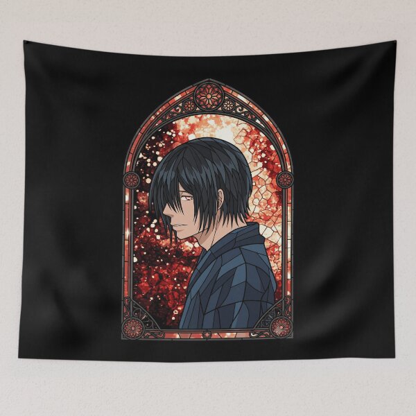 Item preview, Benimaru Shinmon Fire Force Side Profile Ember Stained Glass designed and sold by mildaclairmo.