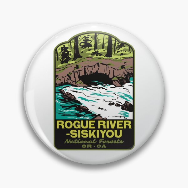 Item preview, Natural Bridge Rogue River Siskiyou Forest Retro Poster designed and sold by HalpinDesign.