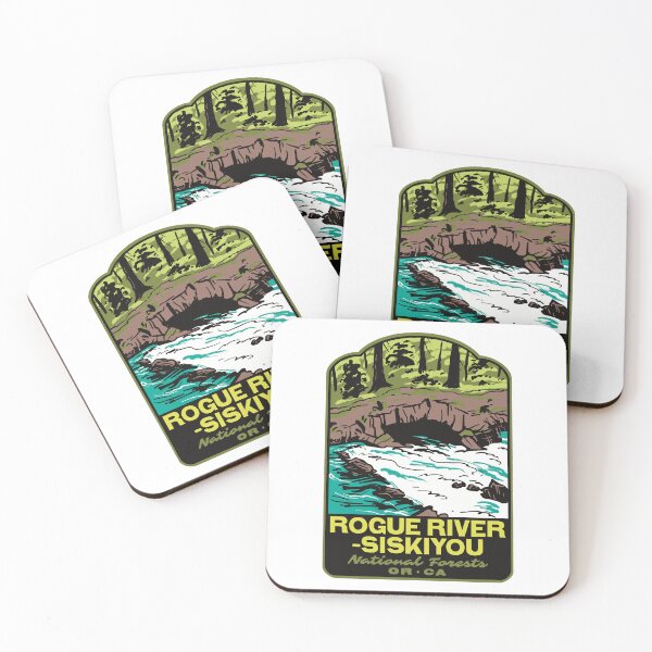 Item preview, Natural Bridge Rogue River Siskiyou Forest Retro Poster designed and sold by HalpinDesign.