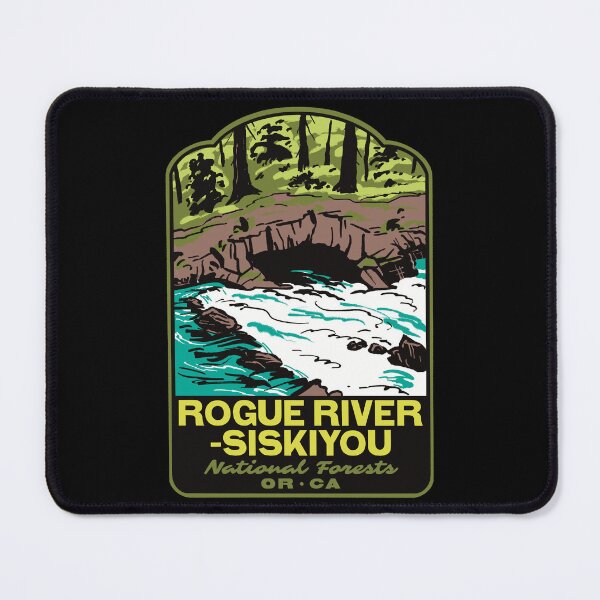 Item preview, Natural Bridge Rogue River Siskiyou Forest Retro Poster designed and sold by HalpinDesign.