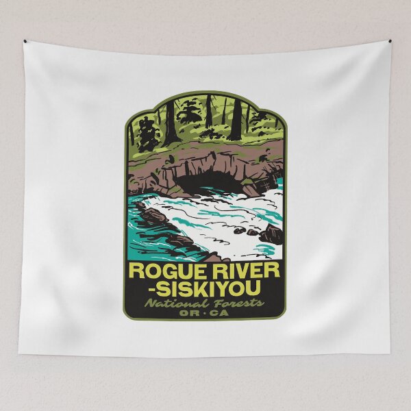 Item preview, Natural Bridge Rogue River Siskiyou Forest Retro Poster designed and sold by HalpinDesign.