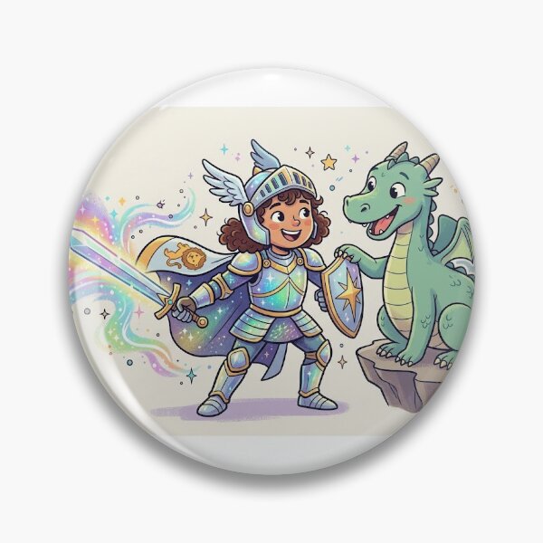 Item preview, Cute Winged Knight Girl and Dragon designed and sold by DKSH1234.