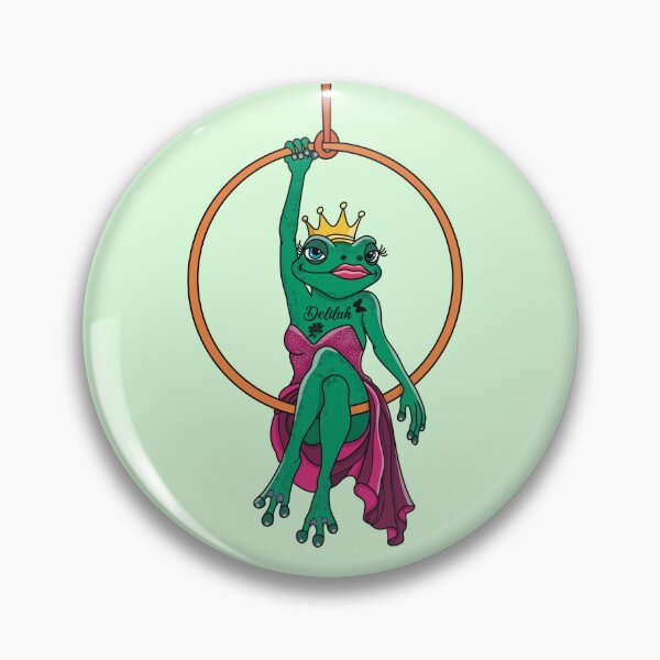 Item preview, Delilah the Glam Frog | Glamorous Aerial Hoop Frog Queen Design designed and sold by Becky-Poppins.
