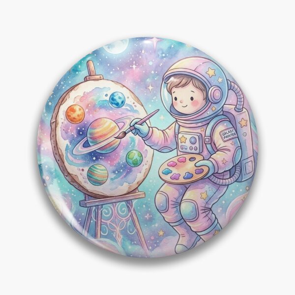 Item preview, Kawaii Astronaut Galaxy Painter | Cute Space Artist Pastel Watercolor designed and sold by RoyArt0.