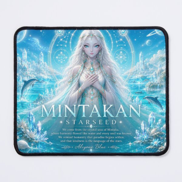 Item preview, Mintakan Starseed – Crystal Ocean Fantasy Art | Celestial Spiritual Wall Art | Alcyone Blue designed and sold by Alcyone-Blue.