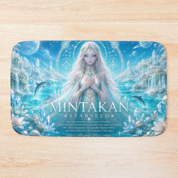 Item preview, Mintakan Starseed – Crystal Ocean Fantasy Art | Celestial Spiritual Wall Art | Alcyone Blue designed and sold by Alcyone-Blue.