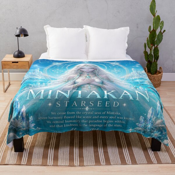 Item preview, Mintakan Starseed – Crystal Ocean Fantasy Art | Celestial Spiritual Wall Art | Alcyone Blue designed and sold by Alcyone-Blue.