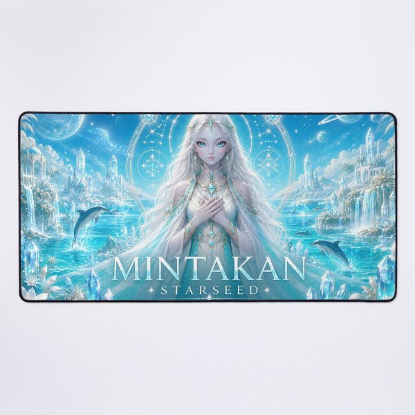 Item preview, Mintakan Starseed – Crystal Ocean Fantasy Art | Celestial Spiritual Wall Art | Alcyone Blue designed and sold by Alcyone-Blue.