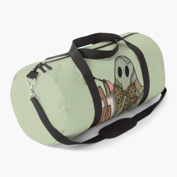 Item preview, Sage Green Patchwork Ghost Artist | Cute Painter Ghost Cottagecore Halloween Art designed and sold by Ink & Kind Studio.